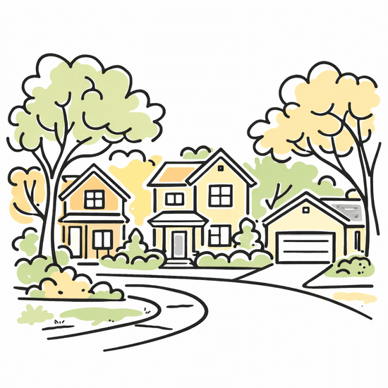 San Antonio houses silhouette